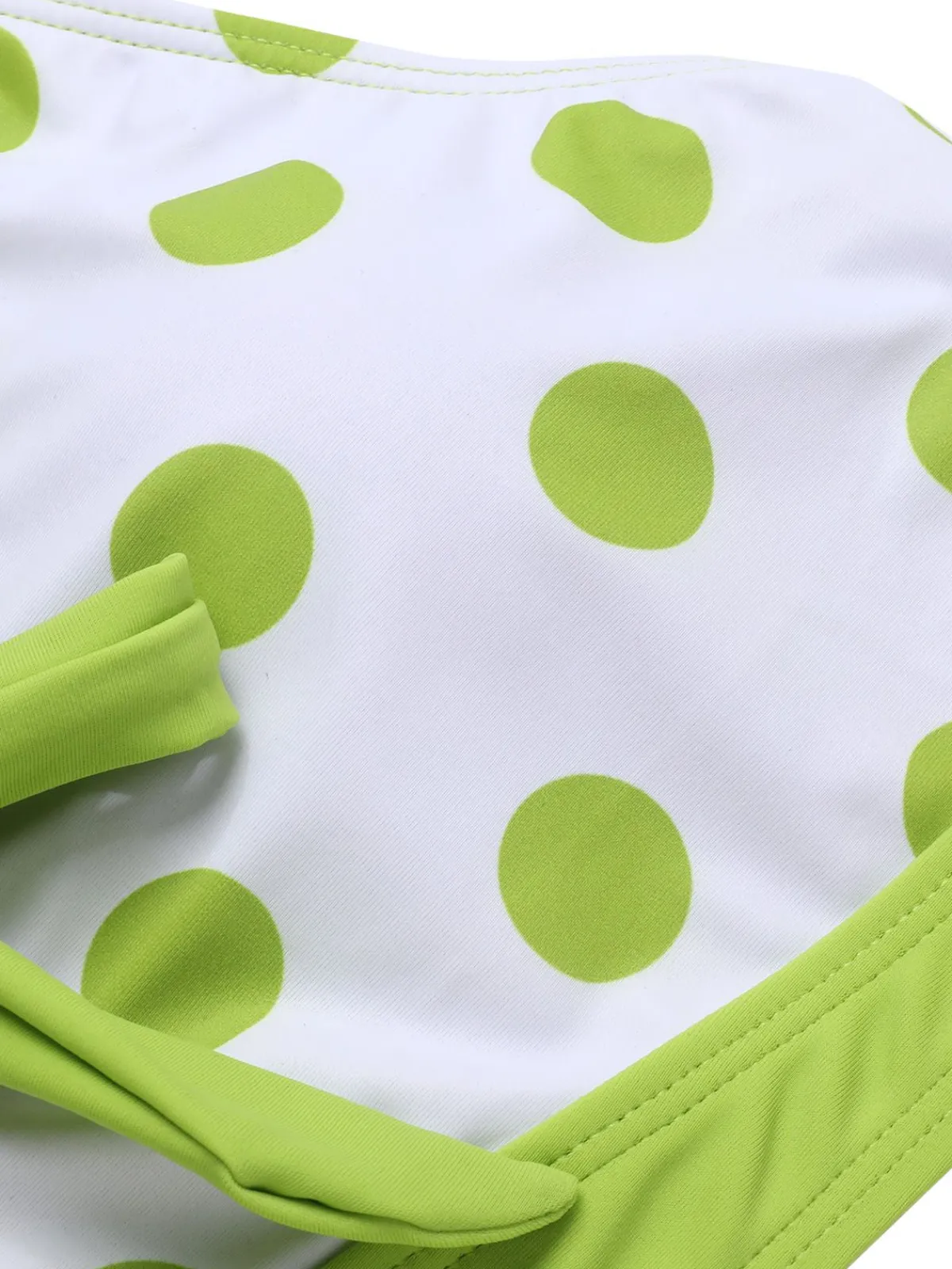 Clearance Retro Stage 1950s Polka Dot V-Neck Swimsuit Green