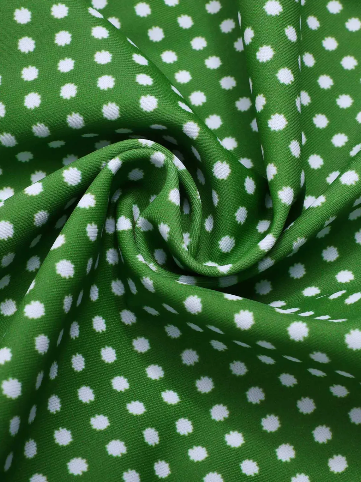 Sale Retro Stage 1950s Polka Dots Bow Swimsuit Green