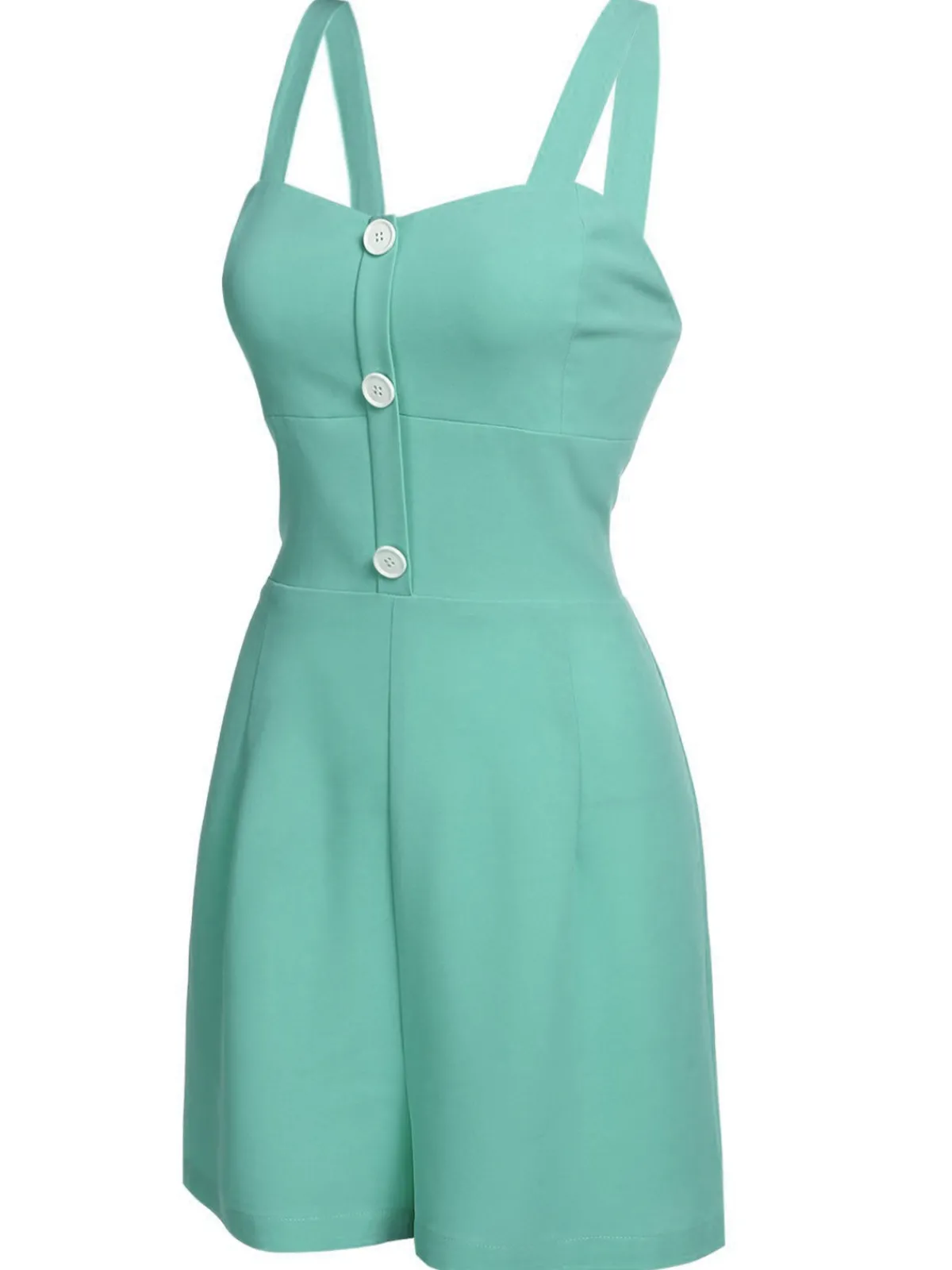 Clearance Retro Stage 1950s Romper & Cherry Skirt Green