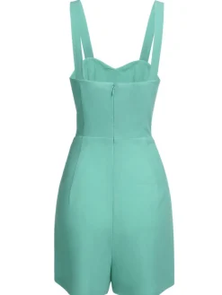 Clearance Retro Stage 1950s Romper & Cherry Skirt Green