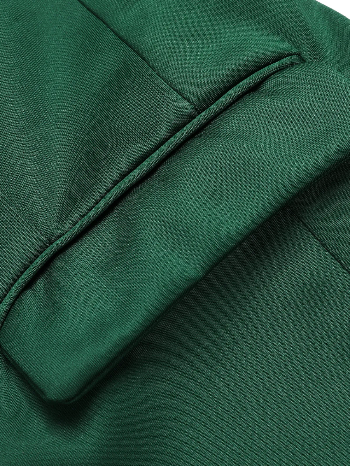 Online Retro Stage 1940s Solid Double-Breasted Coat Green