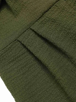 New Retro Stage Green 1940s Solid Hollow-Out Twisted Romper Dark Green