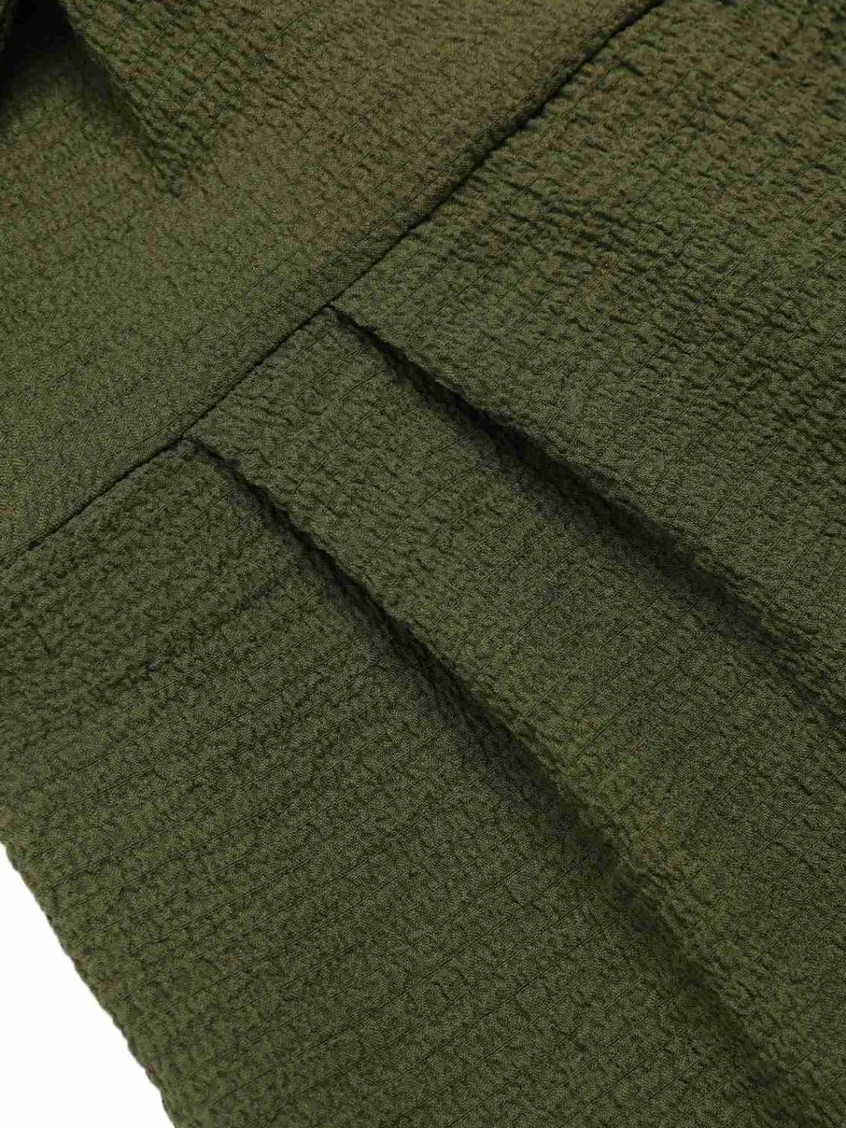 New Retro Stage Green 1940s Solid Hollow-Out Twisted Romper Dark Green