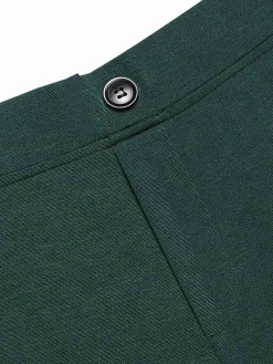 Clearance Retro Stage Green 1940s Solid Lapel One Button Suit Dark Green