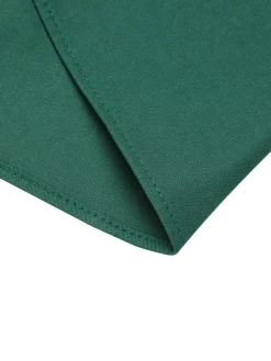 Online Retro Stage 1950s Solid Pleated Skirts Green