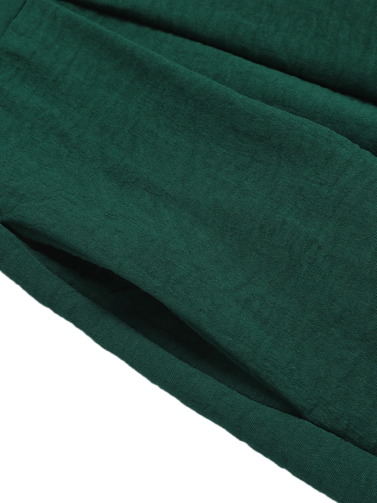 Hot Retro Stage Green 1940s Solid V-Neck Wide-Leg Jumpsuit Military Green