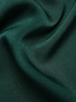Hot Retro Stage Green 1940s Solid V-Neck Wide-Leg Jumpsuit Military Green