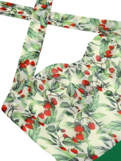 Sale Retro Stage 1950s Strawberry Halter Romper Green