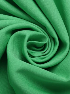 Sale Retro Stage 1930s Temperament V-Neck Solid Dress Green