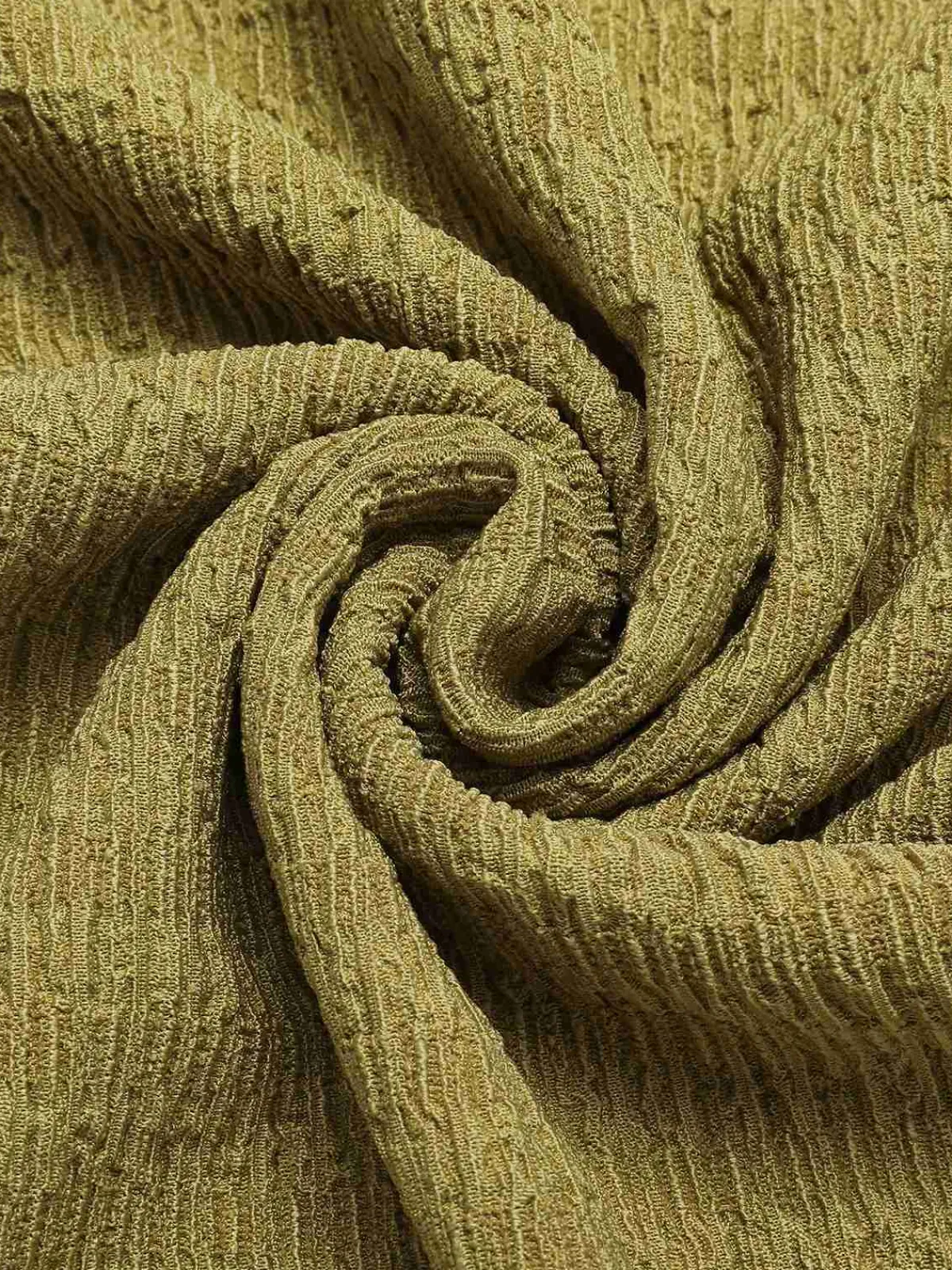 New Retro Stage 1960s Textured Twist Tie Sleeveless Dress Green