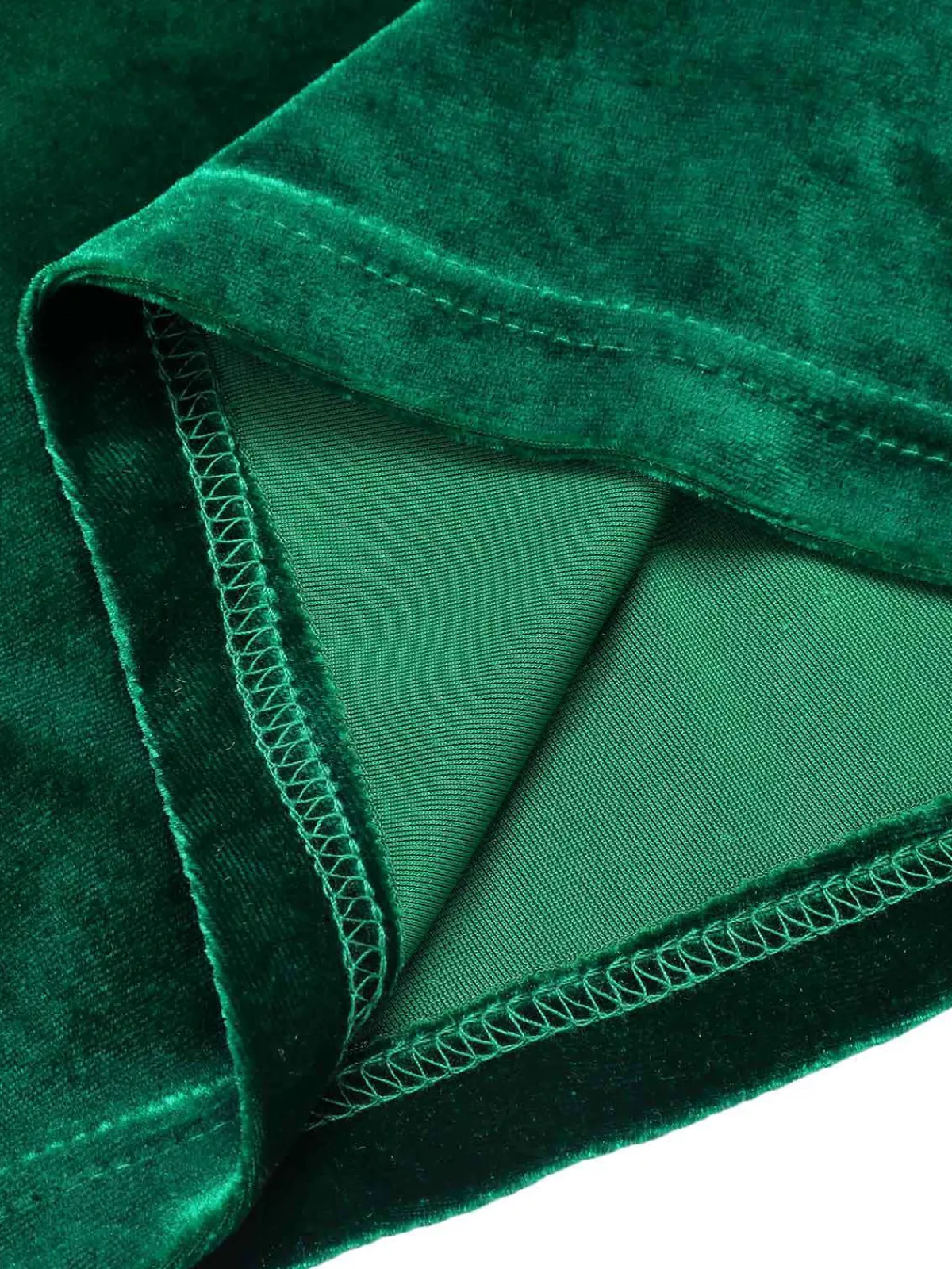 Discount Retro Stage 1930s Velvet Off-Shoulder Ruffle-Trim Mermaid Dress Green