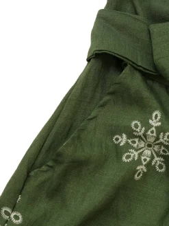 Sale Retro Stage 1970s Wide-Legs Bohemian Bandeau Jumpsuit Green