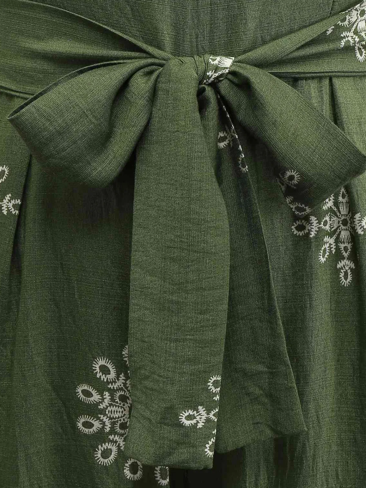 Sale Retro Stage 1970s Wide-Legs Bohemian Bandeau Jumpsuit Green