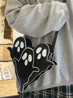Best Retro Stage Halloween Cartoon Ghost Triangle Bag