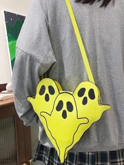 Best Retro Stage Halloween Cartoon Ghost Triangle Bag