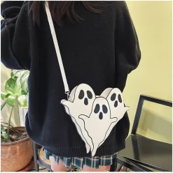 Fashion Retro Stage Halloween Cartoon Ghost Triangle Bag