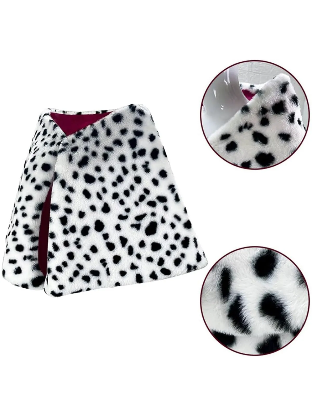 New Retro Stage Halloween Dalmation Cosplay Gown Cape