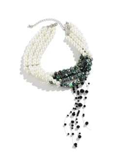 Discount Retro Stage Halloween Gothic Blood Drop Tassel Necklace