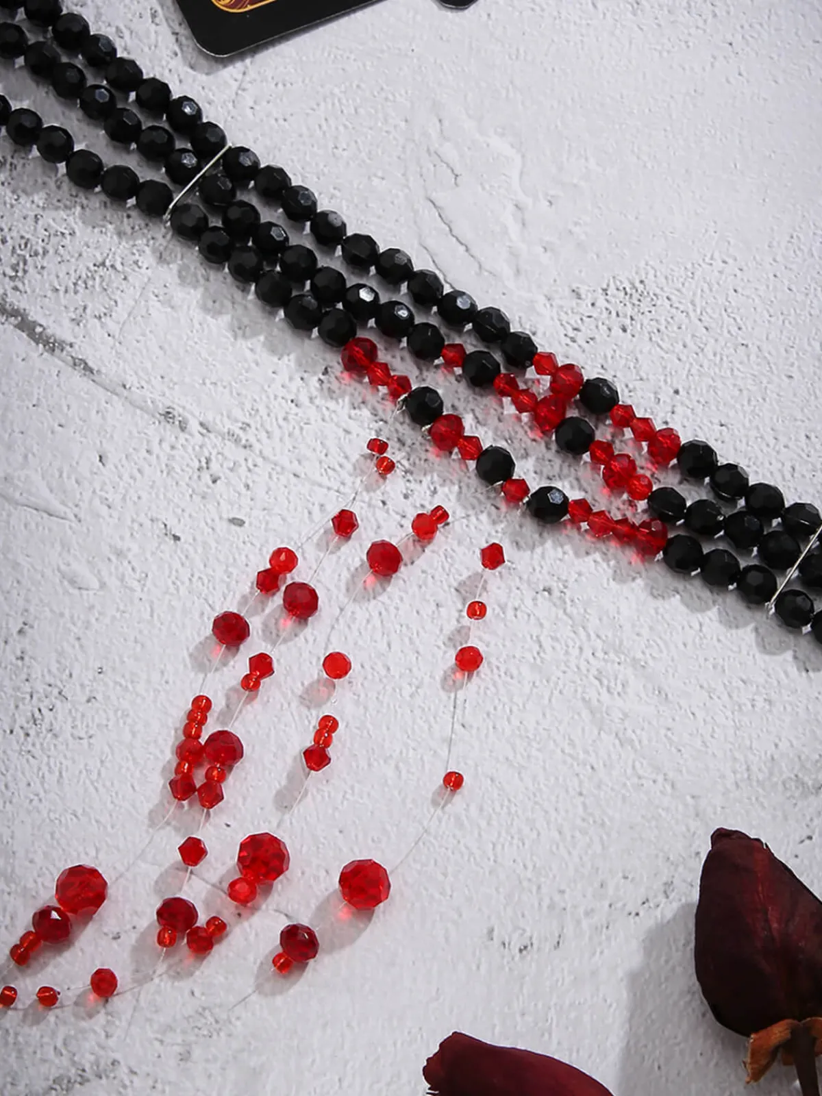 Outlet Retro Stage Halloween Gothic Crystal Blood Drop Necklace