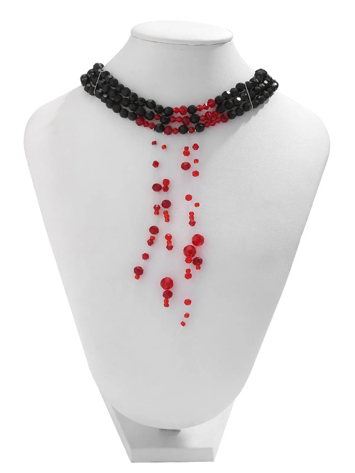 Outlet Retro Stage Halloween Gothic Crystal Blood Drop Necklace