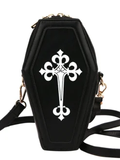 Best Retro Stage Halloween Latin Cross Coffin Bag