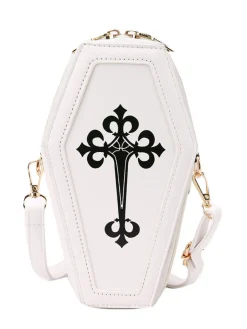 Best Retro Stage Halloween Latin Cross Coffin Bag