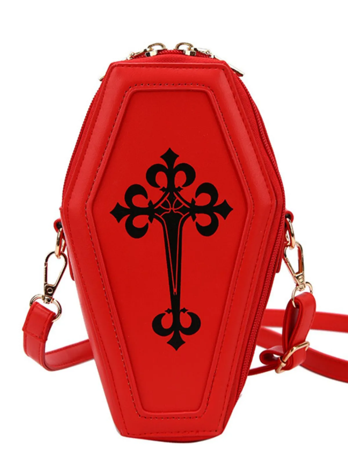 Best Retro Stage Halloween Latin Cross Coffin Bag