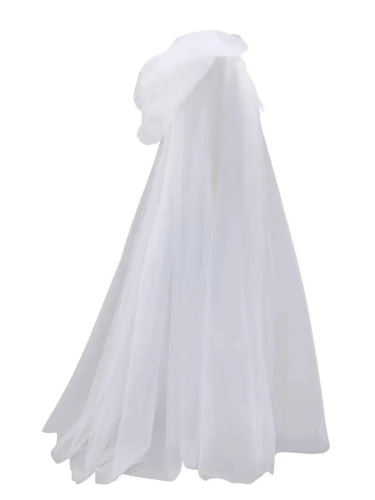 Sale Retro Stage Halloween Retro Gothic Tulle Hooded Cape Cloak