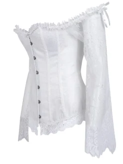 New Retro Stage Halloween Steampunk Lace Patchwork Corset
