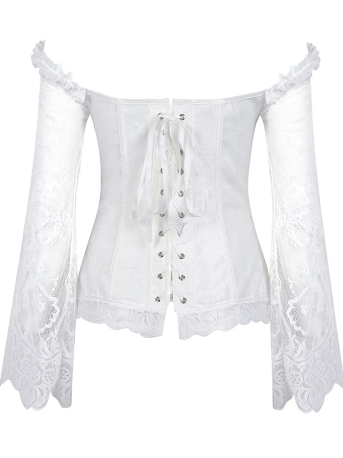 New Retro Stage Halloween Steampunk Lace Patchwork Corset