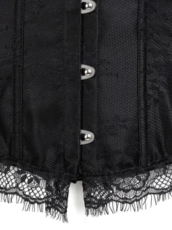 Online Retro Stage Halloween Steampunk Lace Patchwork Corset