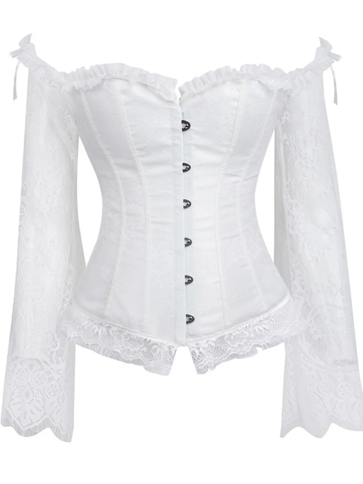New Retro Stage Halloween Steampunk Lace Patchwork Corset