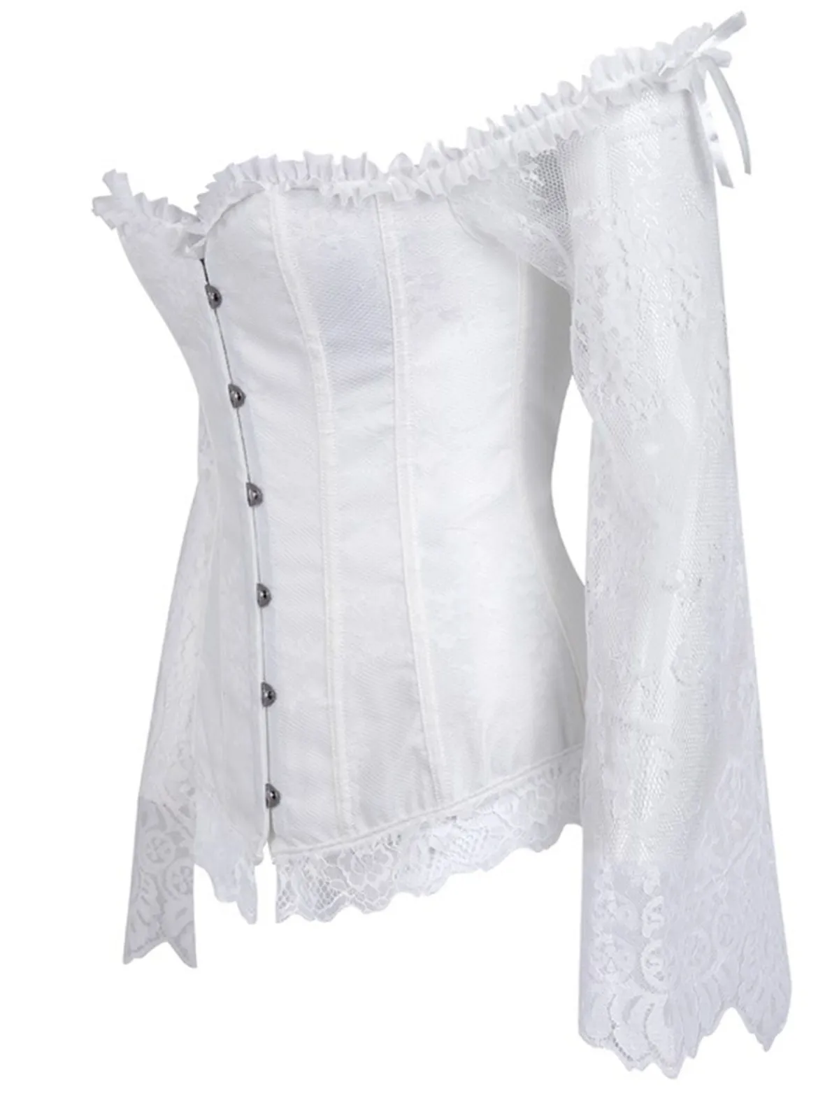 New Retro Stage Halloween Steampunk Lace Patchwork Corset