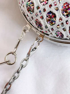Clearance Retro Stage Heart Rhinestone Chain Evening Handbag