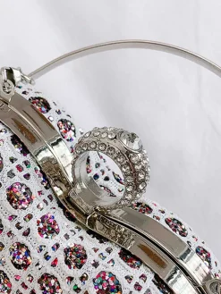 Clearance Retro Stage Heart Rhinestone Chain Evening Handbag