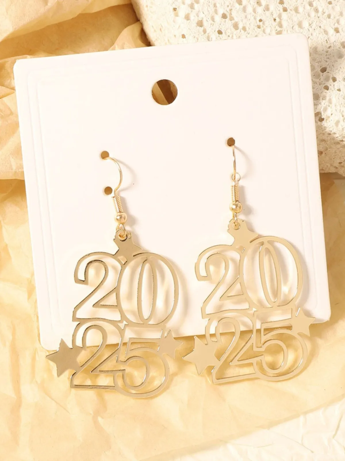 Best Retro Stage Hollow Numbers 2025 New Year's Eve Earrings