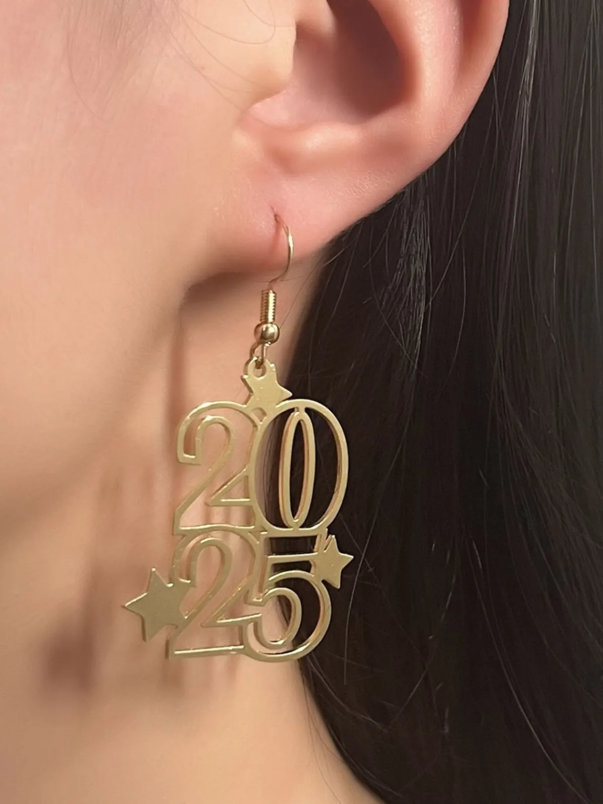 Best Retro Stage Hollow Numbers 2025 New Year's Eve Earrings