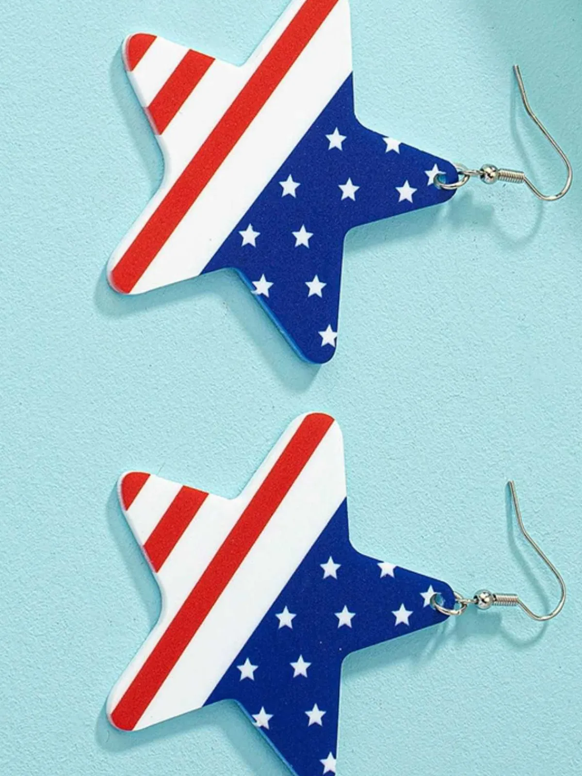 Discount Retro Stage Independence Day Flag Stripe Stars Earrings