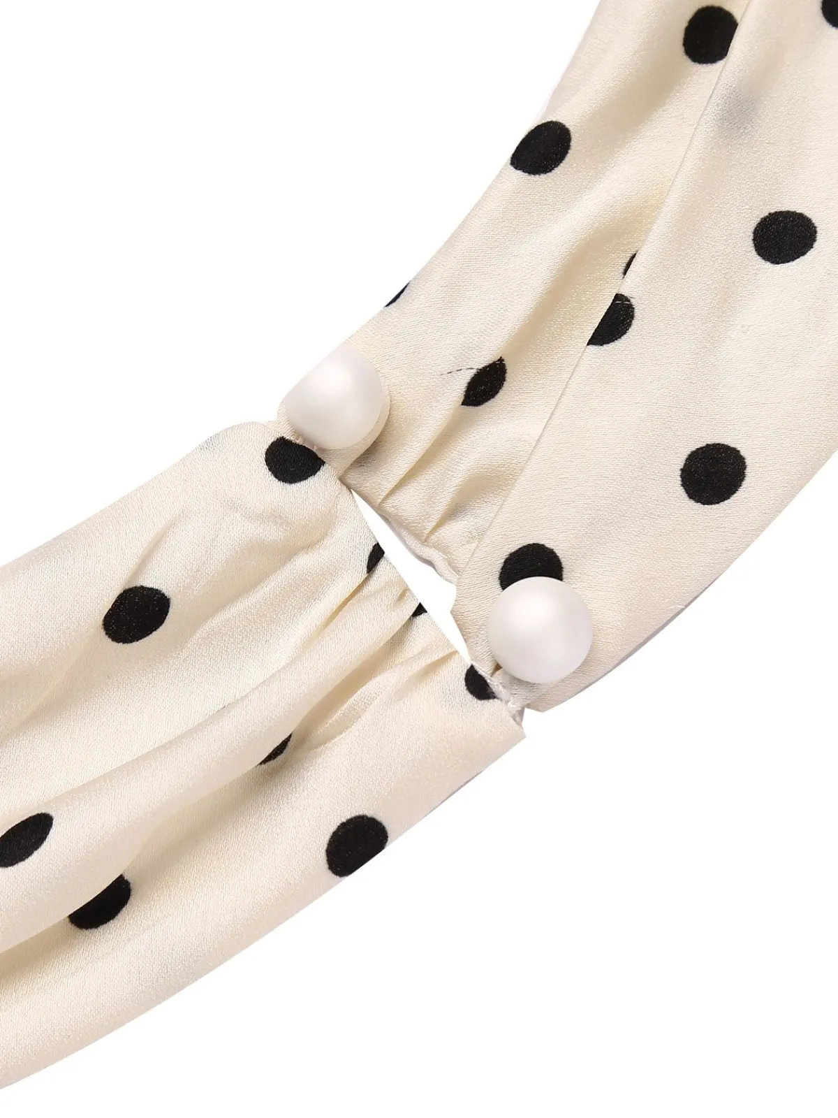 Clearance Retro Stage 1960s Polka Dot Halter Pencil Dress Ivory