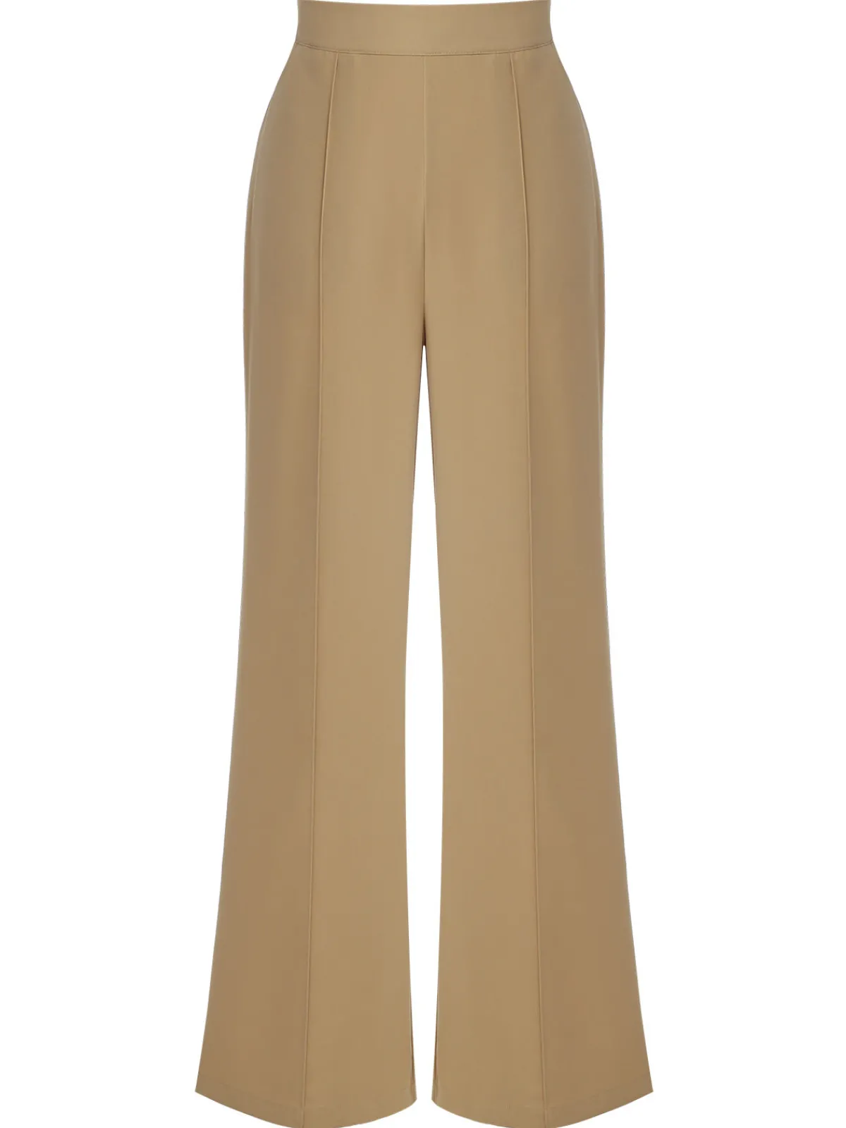 Fashion Retro Stage 1940s High Waist Wide Leg Pants Khaki