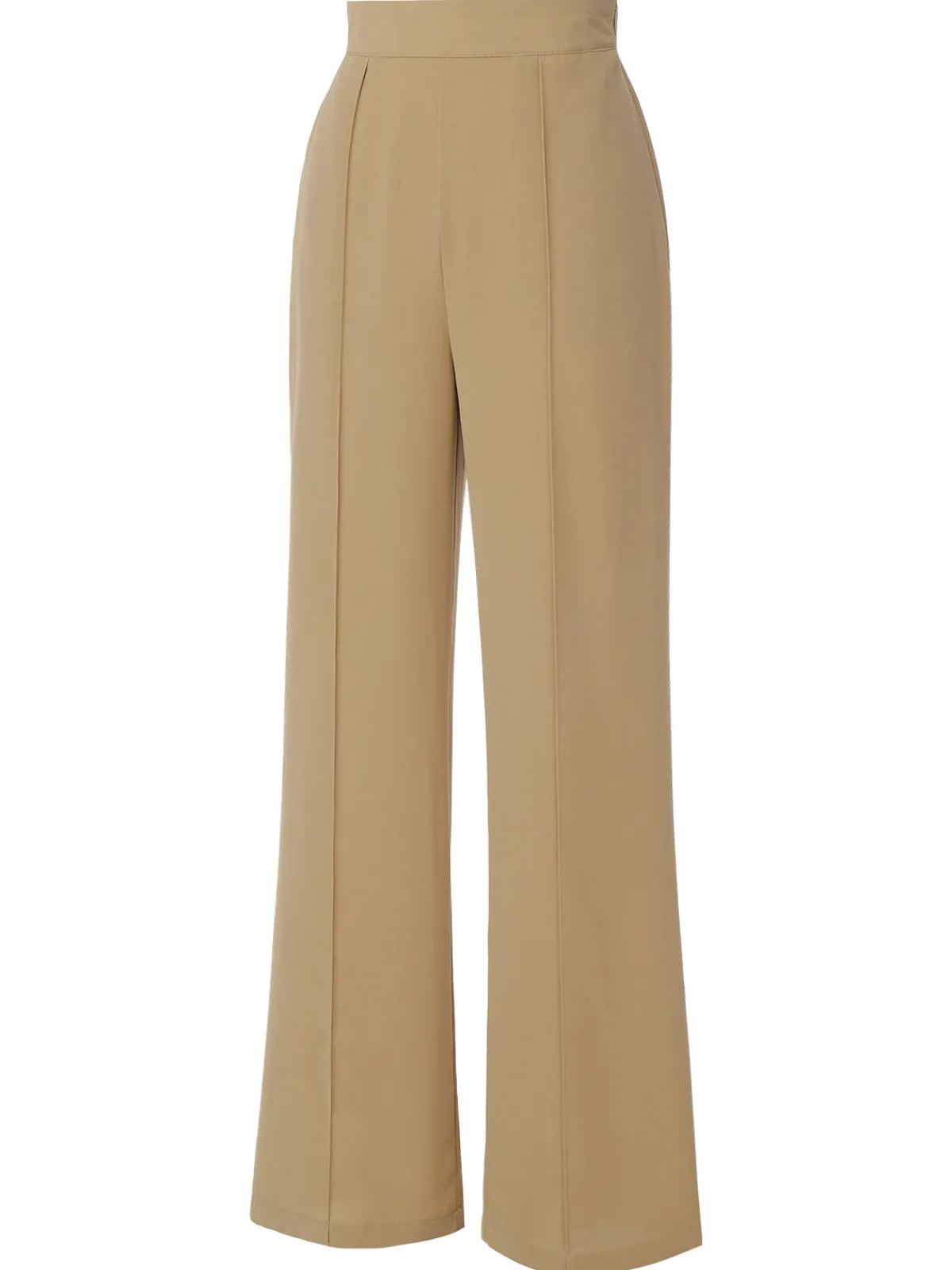 Fashion Retro Stage 1940s High Waist Wide Leg Pants Khaki