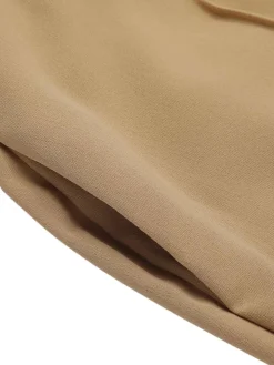 Fashion Retro Stage 1940s High Waist Wide Leg Pants Khaki