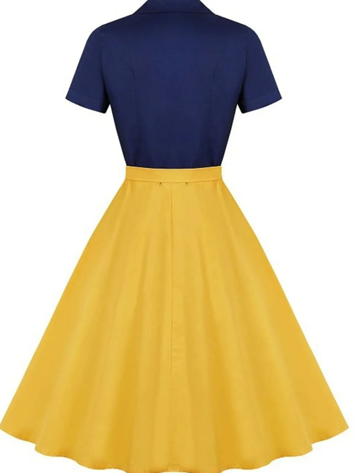 New Retro Stage Khaki 1950s Snow White Style Button Dress