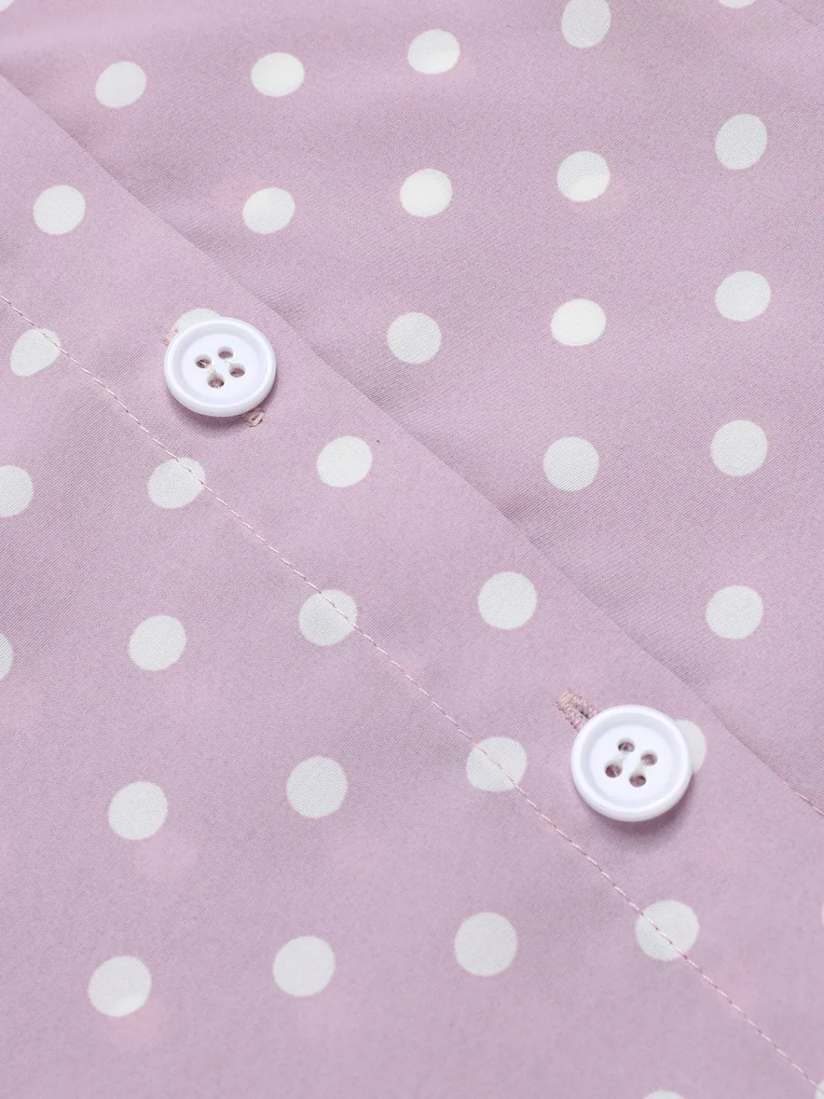 Online Retro Stage 1940s Polka Dots Lapel Blouse Lavender