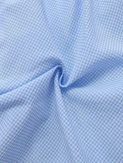 Hot Retro Stage 1950s Slip Gingham Lace Dress Light Blue
