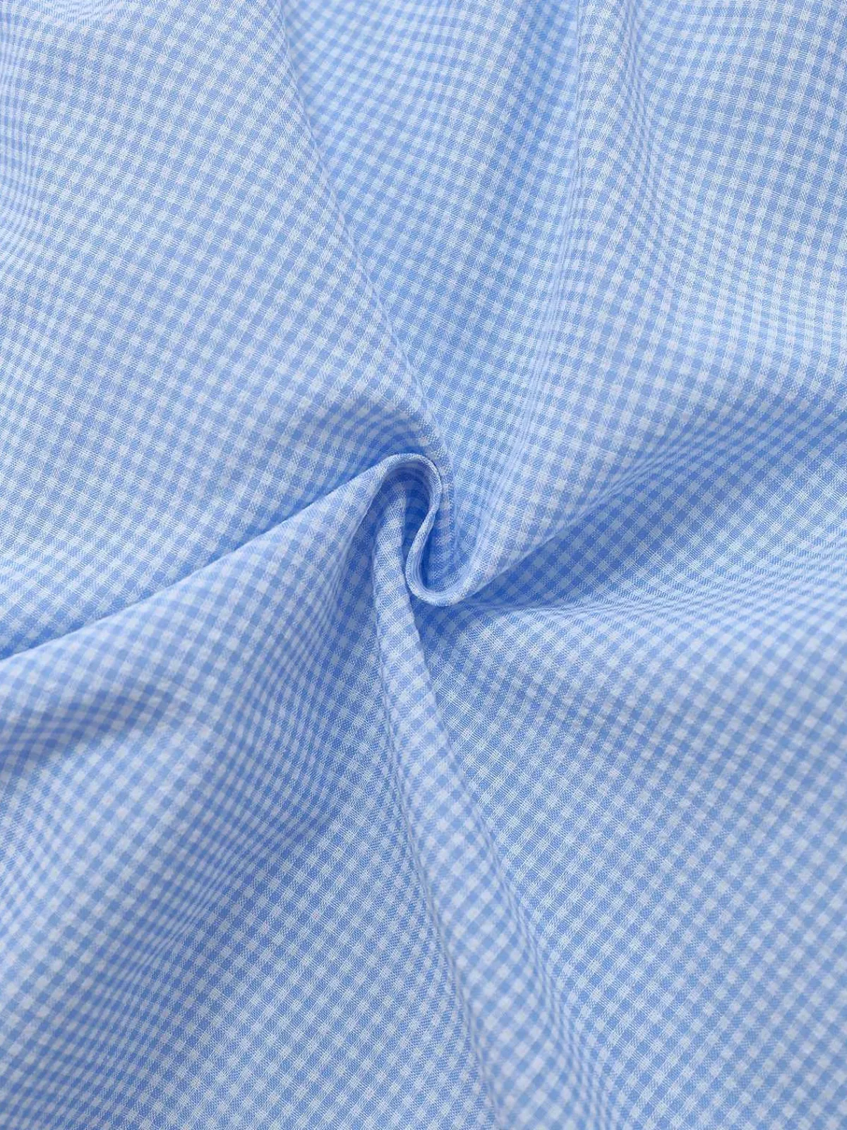 Hot Retro Stage 1950s Slip Gingham Lace Dress Light Blue