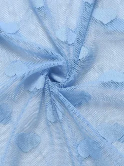 Outlet Retro Stage Light Blue 1930s Strap Lace Heart Nightgown