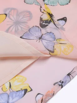 Fashion Retro Stage Butterfly Strap Lace-up Vintage Dress Light Pink