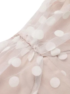 Clearance Retro Stage 1950s Halter Romper & Polka Dots Skirt Light Pink