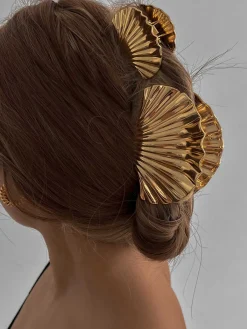 Outlet Retro Stage Metallic Alloy Shell Small Hairpin